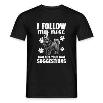 I follow my nose, not your suggestions - Men's T-Shirt - black - Front - AI Model Male 178 light (178cm)