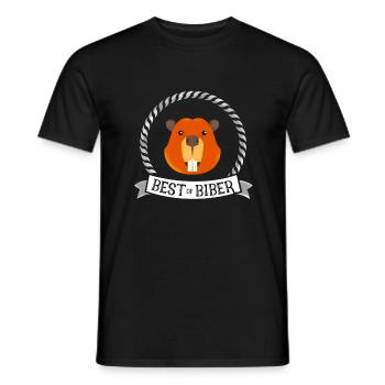 biber meilleur grand humour chanteur fan musique juste cheers - T-shirt homme - noir - Devant - AI Model Male 178 light (178cm)