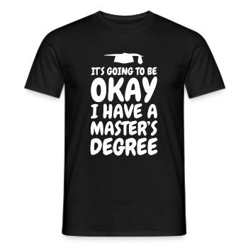Masterabschluss Abschluss Feier Master's Degree - Männer T-Shirt - Schwarz - Vorne - AI Model Male 178 light (178cm)