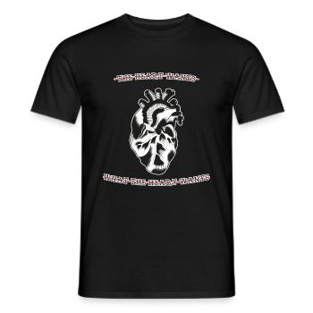 Tattoo Old School Herz Anatomisch Geschenk T-Shirt - Männer T-Shirt - Schwarz - Vorne - AI Model Male 178 light (178cm)