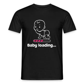 Bébé enceinte bébé ventre grossesse Parents - T-shirt homme - noir - Devant - AI Model Male 178 light (178cm)