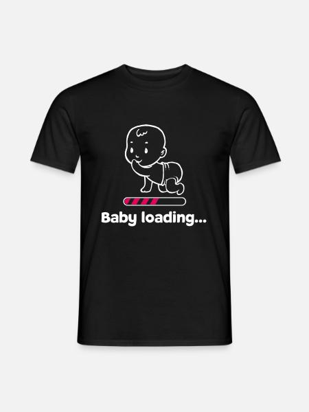 Baby Schwanger Babybauch Schwangerschaft Eltern - Männer T-Shirt - Schwarz