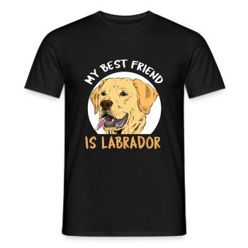 Labrador Dog - Men's T-Shirt - black - Front - AI Model Male 178 light (178cm)