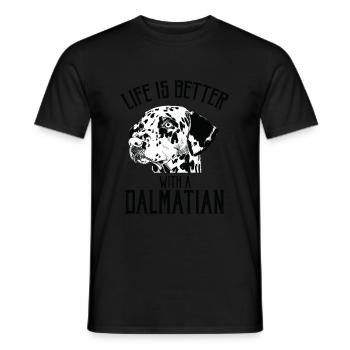 Dalmatian Dog - Men's T-Shirt - black - Front - AI Model Male 178 light (178cm)