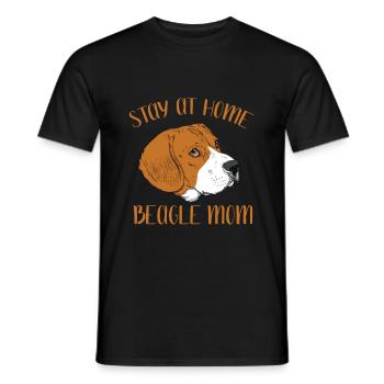 Beagle Dog - Men's T-Shirt - black - Front - AI Model Male 178 light (178cm)