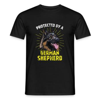 German Shepherd Dog - Men's T-Shirt - black - Front - AI Model Male 178 light (178cm)