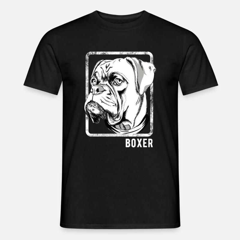 Hunde - Boxer - Männer T-Shirt - Schwarz
