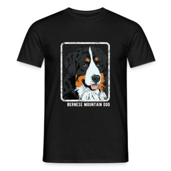 Hunde - Berner Sennenhund - Männer T-Shirt - Schwarz - Vorne - AI Model Male 178 light (178cm)