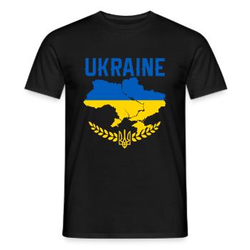 Ukraine | Drapeau | pays - T-shirt homme - noir - Devant - AI Model Male 178 light (178cm)