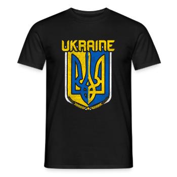 Country Shirt - Ukraine - Men's T-Shirt - black - Front - AI Model Male 178 light (178cm)