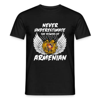 Armenia - Never underestimate the Armenians - Men's T-Shirt - black - Front - AI Model Male 178 light (178cm)