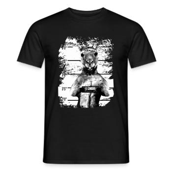 Prison kangaroo marsupial funny - Men's T-Shirt - black - Front - AI Model Male 178 light (178cm)