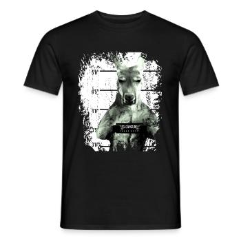 Prison kangaroo marsupial funny - Men's T-Shirt - black - Front - AI Model Male 178 light (178cm)