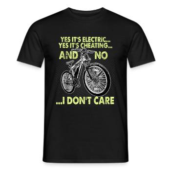 Ebike Pedlec bike - Men's T-Shirt - black - Front - AI Model Male 178 light (178cm)