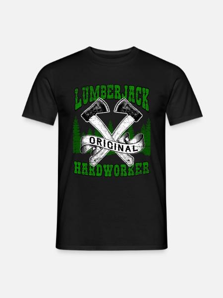 Holzfäller Waldarbeiter - Männer T-Shirt - Schwarz