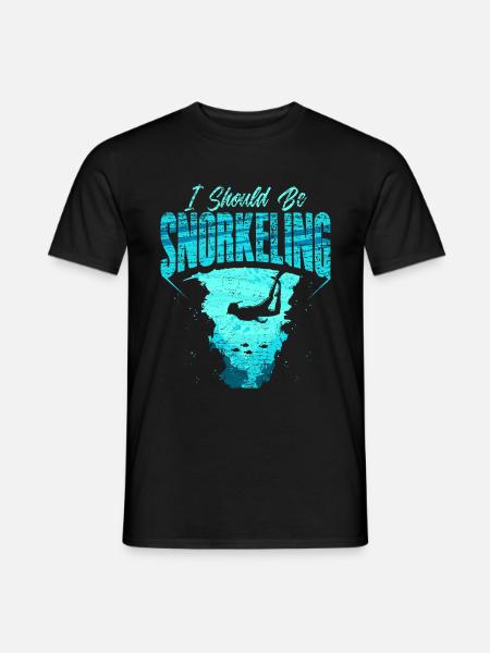 Schnorcheln Taucherflossen Taucher - Männer T-Shirt - Schwarz