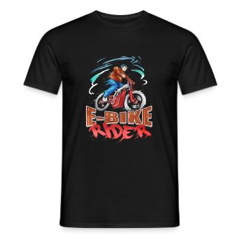 E-bike e-bike Ebike - Men's T-Shirt - black - Front - AI Model Male 178 light (178cm)