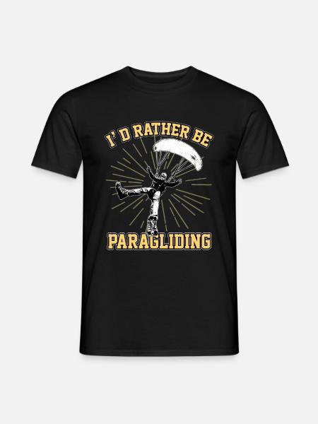 Paragleiter Gleitschirm - Männer T-Shirt - Schwarz