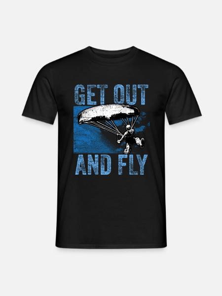 Fallschirm Paragleiter Gleitschirm - Männer T-Shirt - Schwarz