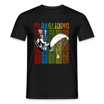 Parapente Parapente Parapente - T-shirt homme - noir - Devant - AI Model Male 178 light (178cm)