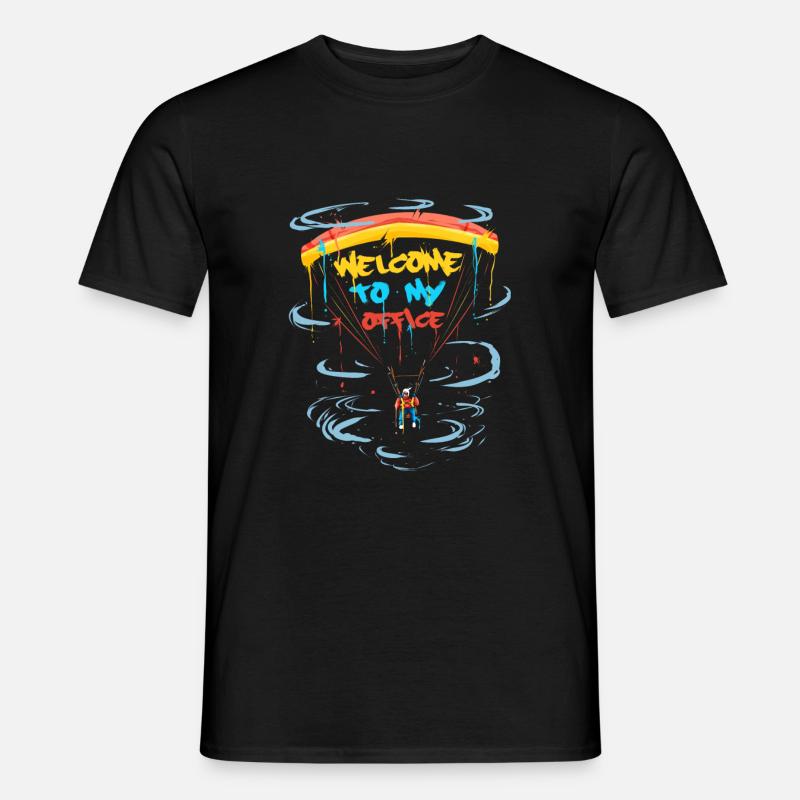 Gleitschirmfliegen Paragleiter - Männer T-Shirt - Schwarz
