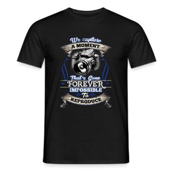Photographe - T-shirt homme - noir - Devant - AI Model Male 178 light (178cm)