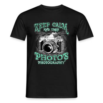 Photographie photo photographe appareil photo - T-shirt homme - noir - Devant - AI Model Male 178 light (178cm)
