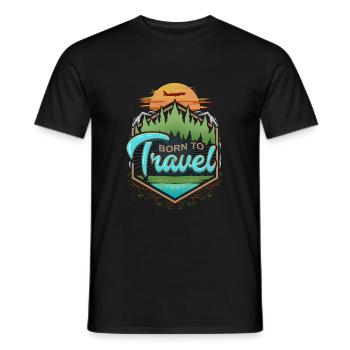 Voyages - T-shirt homme - noir - Devant - AI Model Male 178 light (178cm)