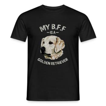 Amant de chien Golden Retriever - T-shirt homme - noir - Devant - AI Model Male 178 light (178cm)