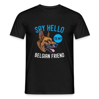 Belgian Malinois - Men's T-Shirt - black - Front - AI Model Male 178 light (178cm)