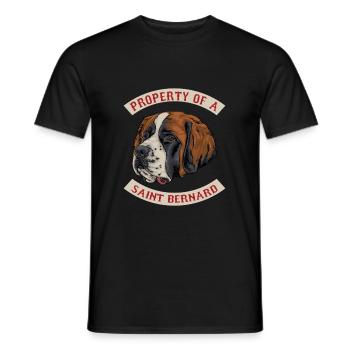 St. bernard - Men's T-Shirt - black - Front - AI Model Male 178 light (178cm)
