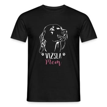 Vizsla Mom Mère de chien - T-shirt homme - noir - Devant - AI Model Male 178 light (178cm)