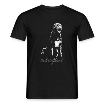 Irish wolfhound - Men's T-Shirt - black - Front - AI Model Male 178 light (178cm)