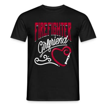 firefighter - Men's T-Shirt - black - Front - AI Model Male 178 light (178cm)