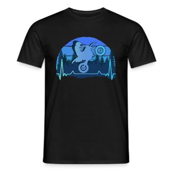 Motorrad Motocross Vintage 80er Retro Biker - Männer T-Shirt - Schwarz - Vorne - AI Model Male 178 light (178cm)