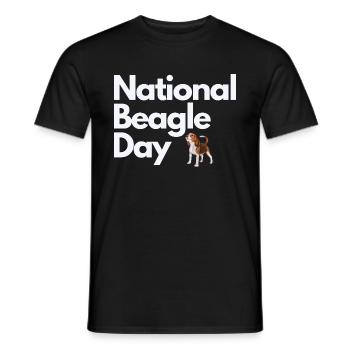 Beagle Dogs Race de chien Beagle Day Dog Owner - T-shirt homme - noir - Devant - AI Model Male 178 light (178cm)