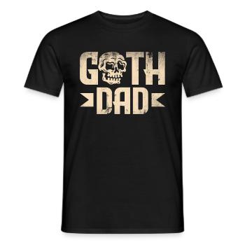 Goth Dad Dark Gothic Skull - Männer T-Shirt - Schwarz - Vorne - AI Model Male 178 light (178cm)