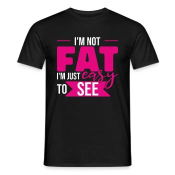 Femmes Drôle d’humour Je ne suis pas gros - T-shirt homme - noir - Devant - AI Model Male 178 light (178cm)