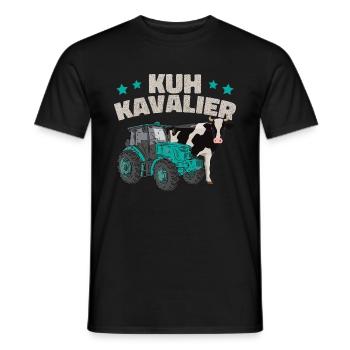 Kuh Kavalier - Männer T-Shirt - Schwarz - Vorne - AI Model Male 178 light (178cm)