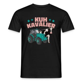 Kuh Kavalier - Männer T-Shirt - Schwarz - Vorne - AI Model Male 178 light (178cm)