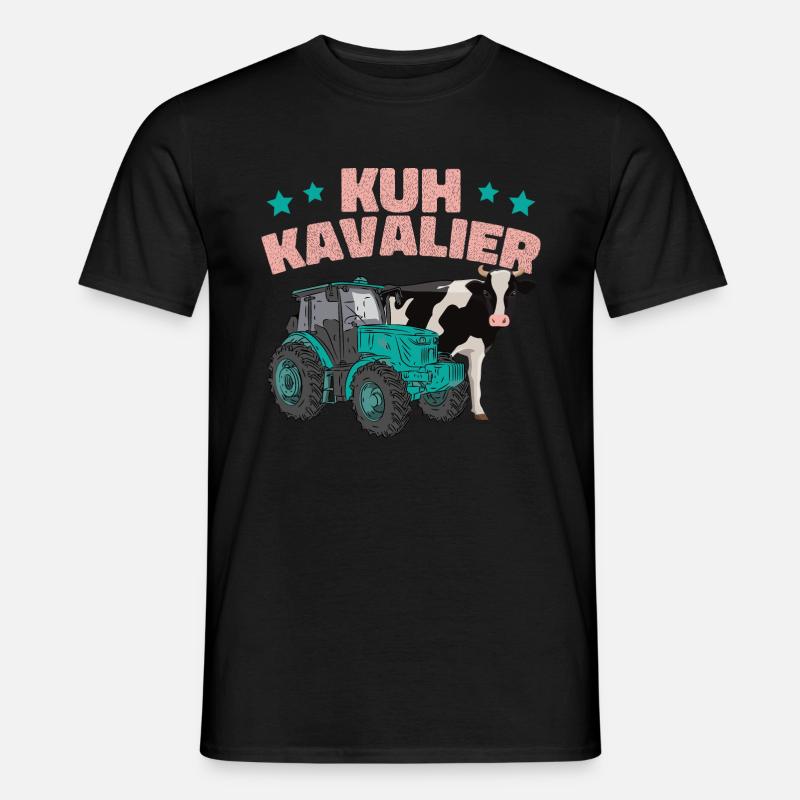 Kuh Kavalier - Männer T-Shirt - Schwarz
