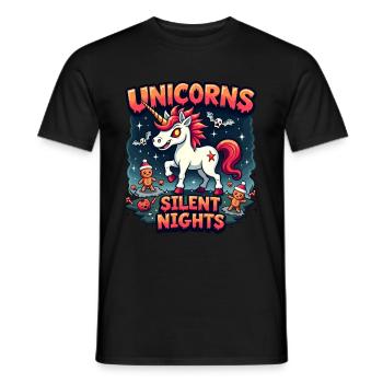 Licorne Spooky Noël Design - T-shirt homme - noir - Devant - AI Model Male 178 light (178cm)