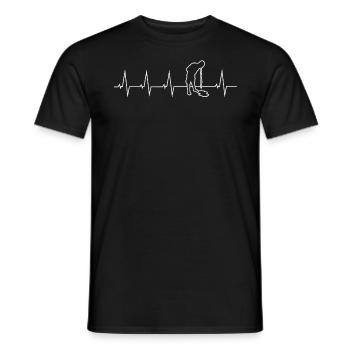 Ich liebe Kotzen - Herzschlag - Männer T-Shirt - Schwarz - Vorne - AI Model Male 178 light (178cm)