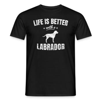Labrador Retriever Lustiges Geschenk - Männer T-Shirt - Schwarz - Vorne - AI Model Male 178 light (178cm)