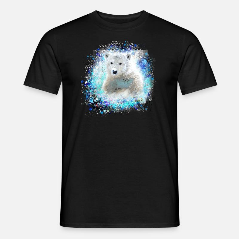 eisbär, graffiti, blau,malerei,bär - Männer T-Shirt - Schwarz