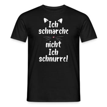 Ich schnarche nicht ich schnurre. Katzen - Männer T-Shirt - Schwarz - Vorne - AI Model Male 178 light (178cm)