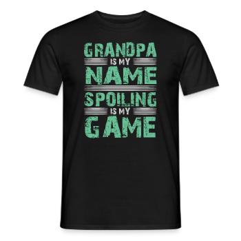 Grandpa Grandfather Paw Granddaddy Grandma Grandpa - Men's T-Shirt - black - Front - AI Model Male 178 light (178cm)