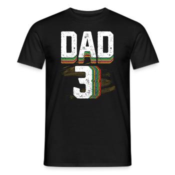 Papa 3 Papa Père Papa Design - T-shirt homme - noir - Devant - AI Model Male 178 light (178cm)