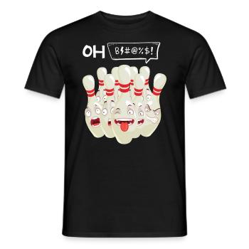 Bowl Design For Bowler Bowling Players Sports - Men's T-Shirt - black - Front - AI Model Male 178 light (178cm)