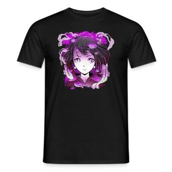 Sakura Haruno Japanese Anime Character - Men's T-Shirt - black - Front - AI Model Male 178 light (178cm)